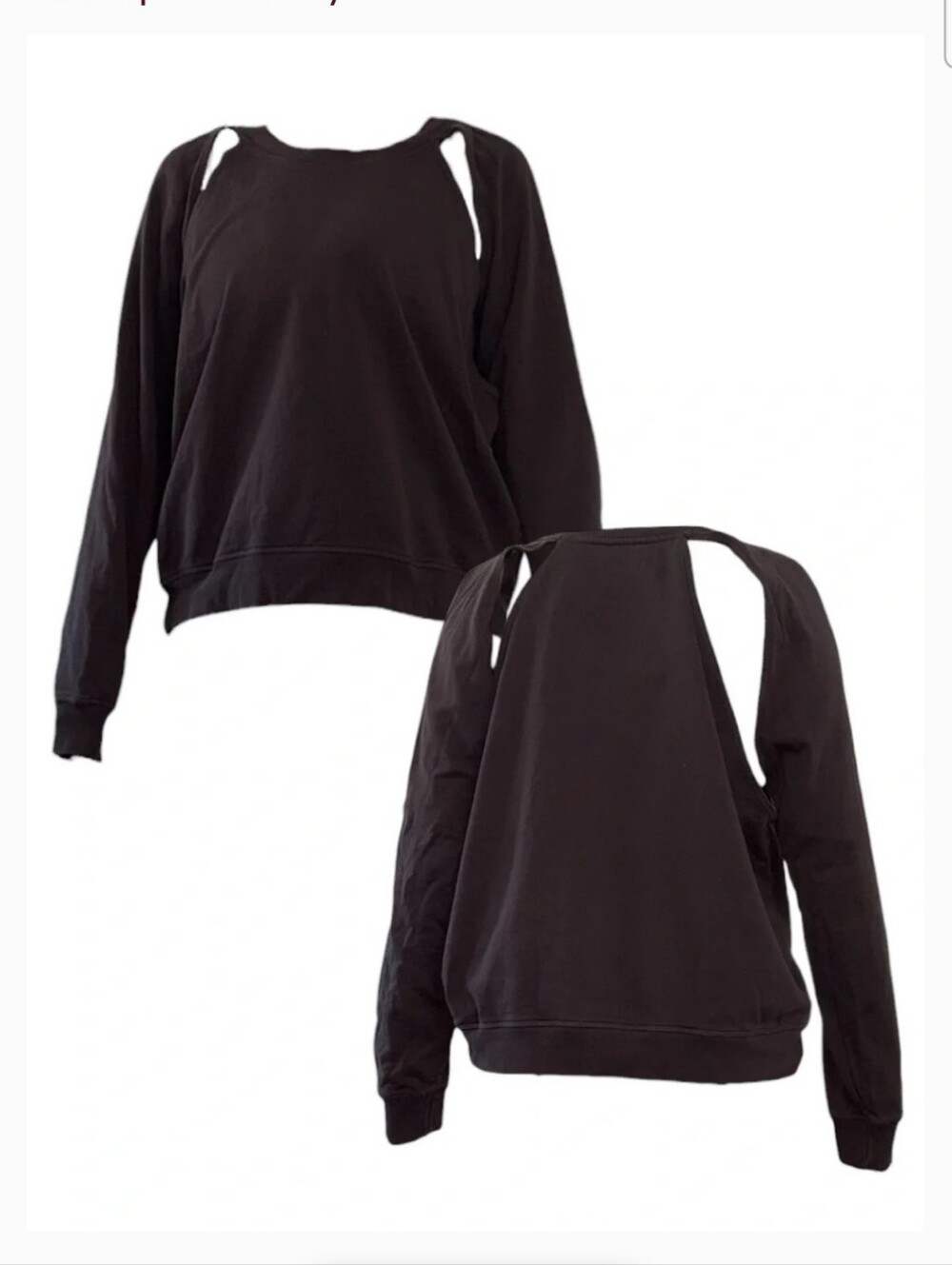 Cheap Monday Brown Cotton  Crewneck Cutout Armpit Sweater XS